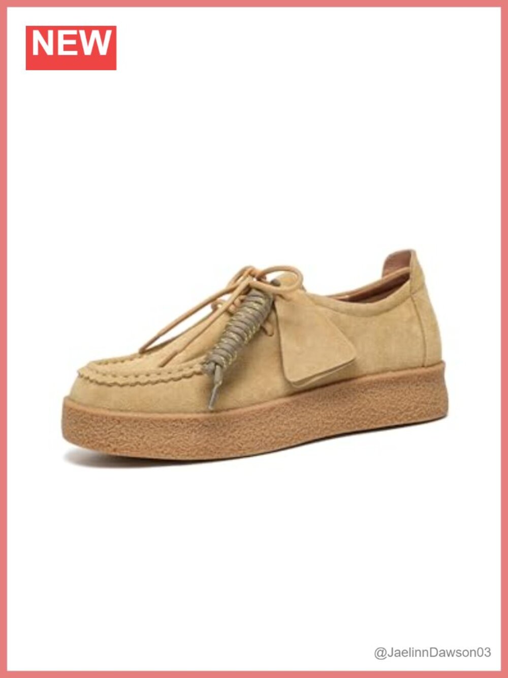 Women's Suede Platform Loafers Lace Up Mocc Shoes Office Work